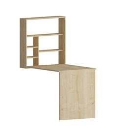 Hanah Home Mesa de Estudio Roble Funcional con Estanterías y Escritorio Elegante 140 Caracteres